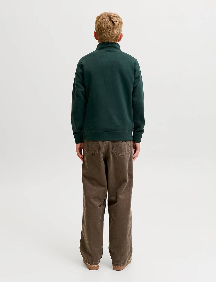 Jack & Jones - JJESOHO SWEAT QUARTER ZIP HN NOOS JNR - sweatshirts - scarab - 3