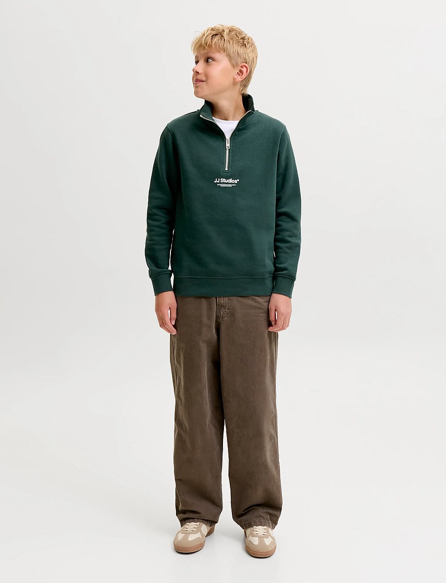 Jack & Jones - JJESOHO SWEAT QUARTER ZIP HN NOOS JNR - sweatshirts - scarab - 4