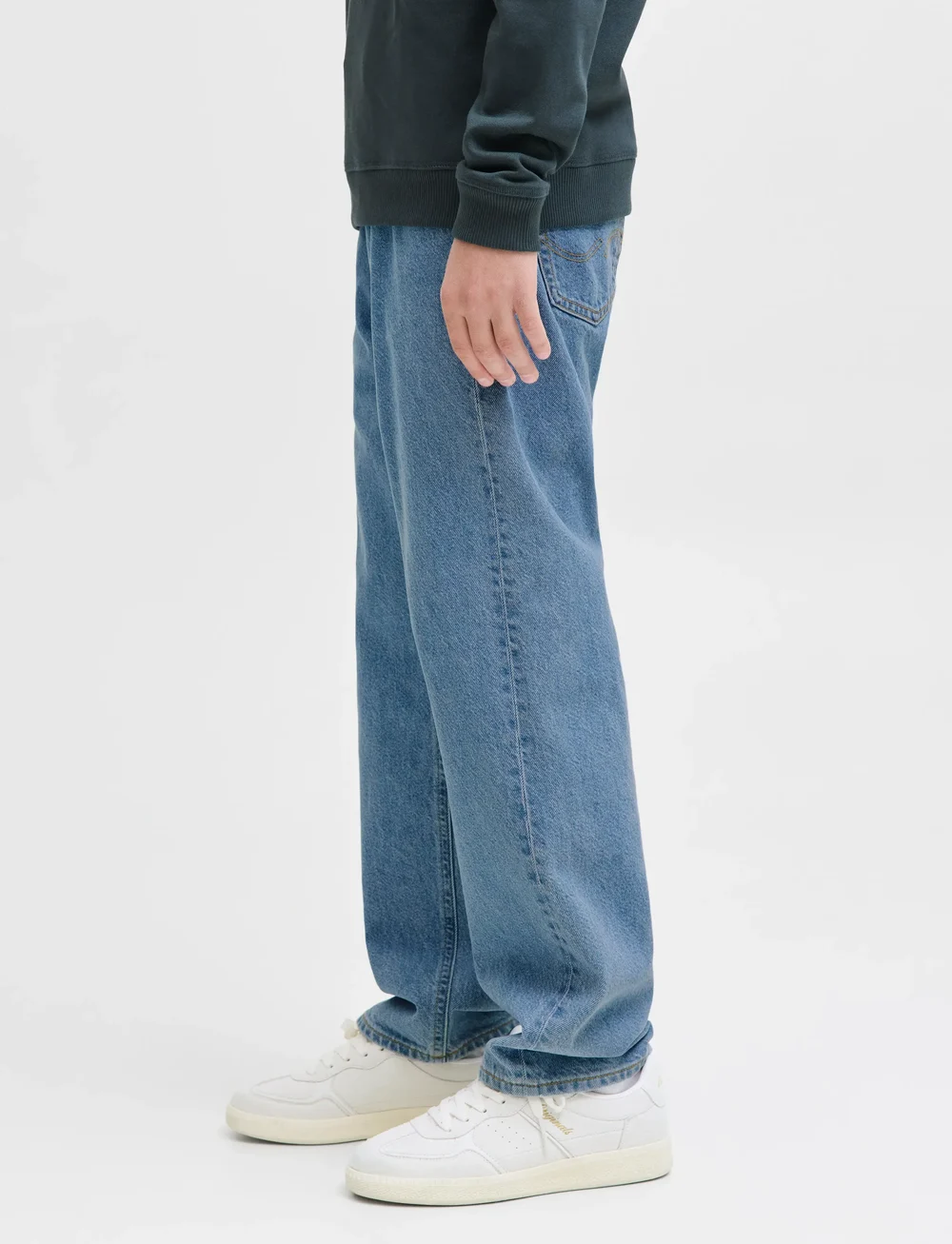 Jack & Jones - JJICHRIS JJORIGINAL SQ 267 JNR - alt laienevad teksad - blue denim - 4