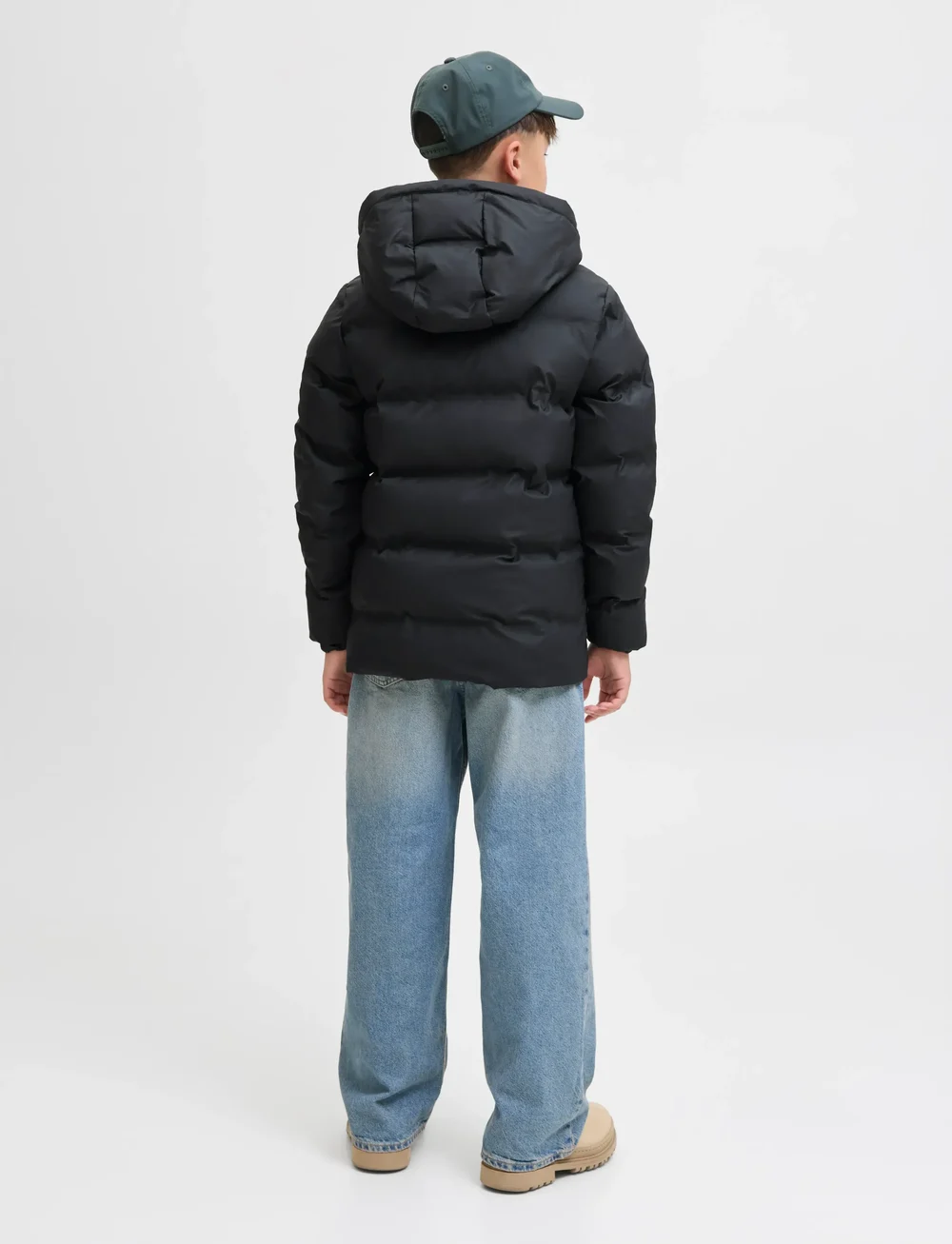 Jack & Jones - JJELEMENTS PU PUFFER JNR - winterjacke - black - 2