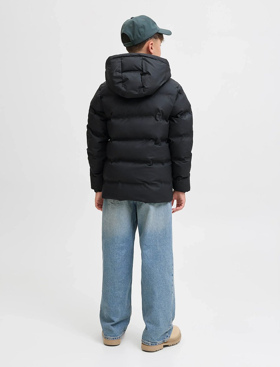 Jack & Jones - JJELEMENTS PU PUFFER JNR - talvejope - black - 2