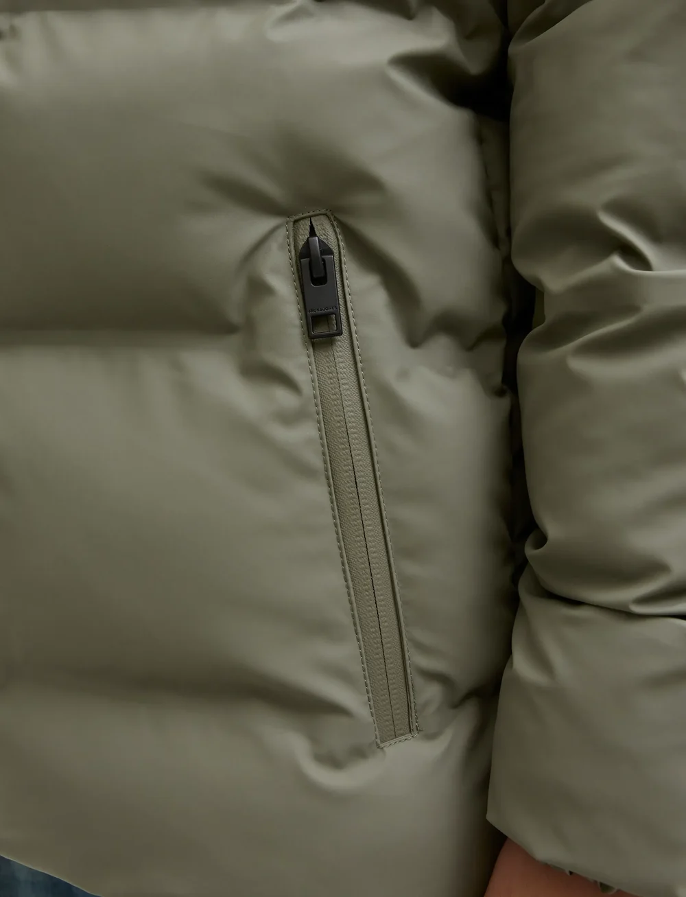 Jack & Jones - JJELEMENTS PU PUFFER JNR - winterjacke - dusty olive - 3