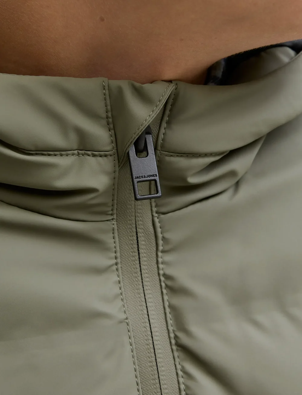 Jack & Jones - JJELEMENTS PU PUFFER JNR - winterjacke - dusty olive - 4