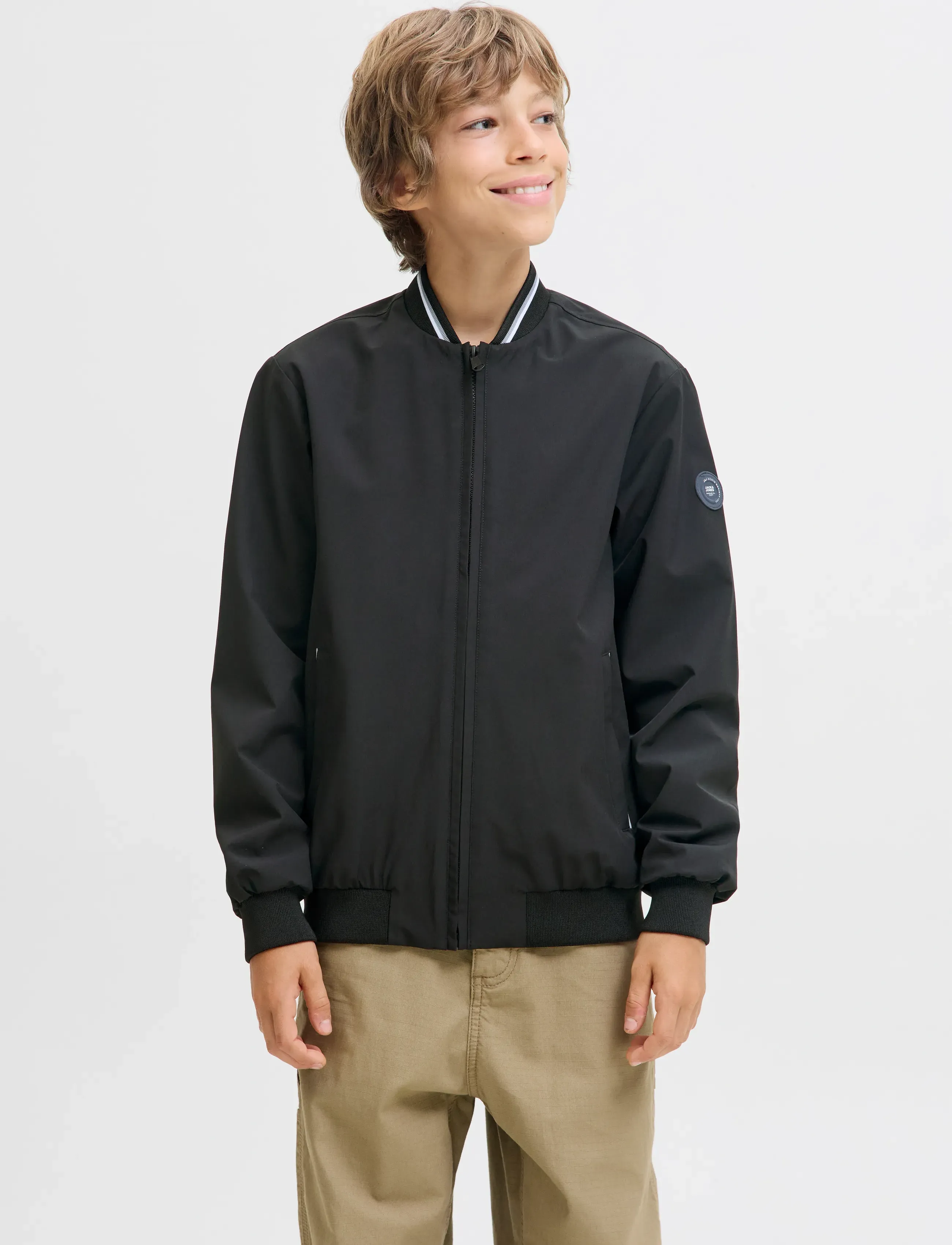 Jack & Jones Jjbrook Bomber Jnr, Børn, Bomberjakke, Sort, Str: 164