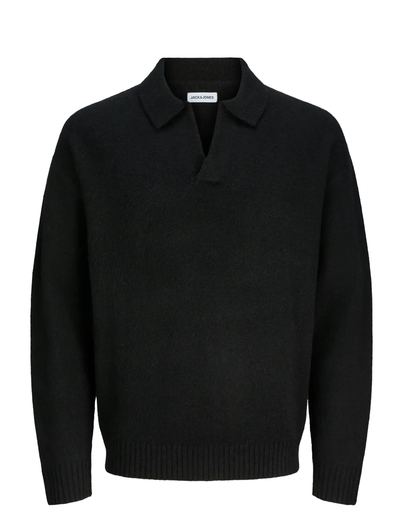 JACK & JONES Jjsoho Ollie Knit Split Neck Jnr Schwarz - 176 - Kinder