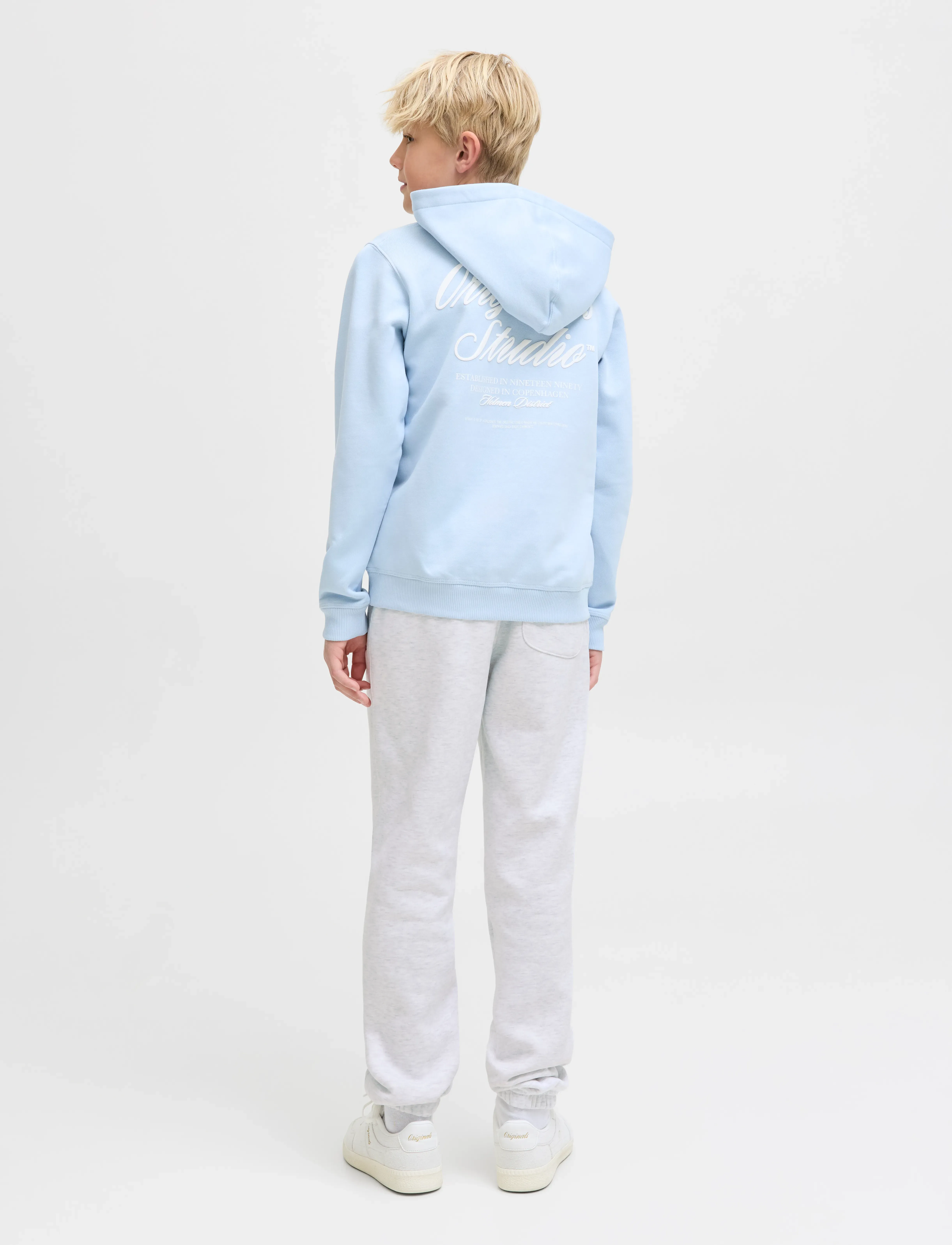 Jack & Jones - JPSTKANE URBAN EDGE SWEAT PANTS SN JNR - sporta bikses - white melange - 3