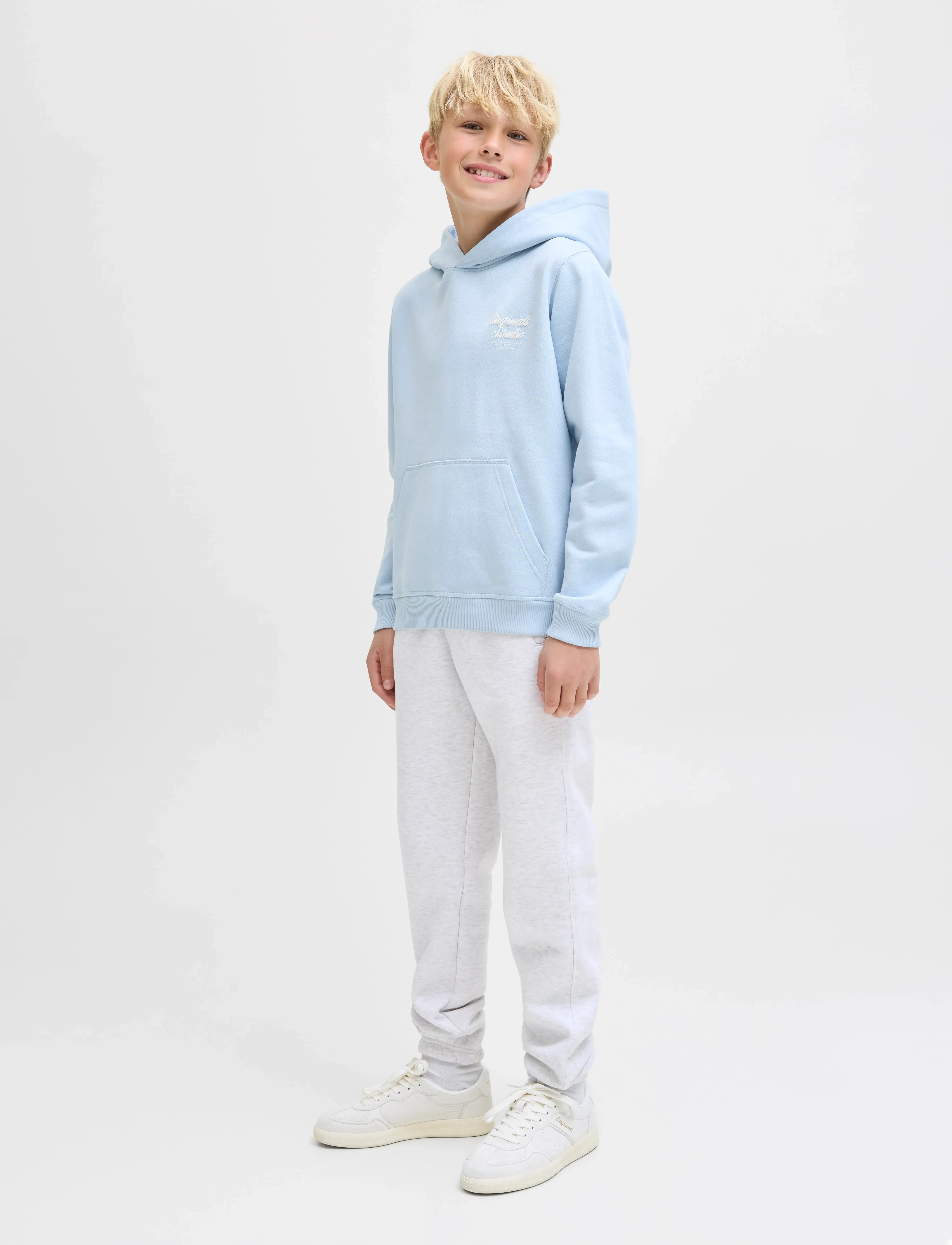 Jack & Jones - JPSTKANE URBAN EDGE SWEAT PANTS SN JNR - sporta bikses - white melange - 4