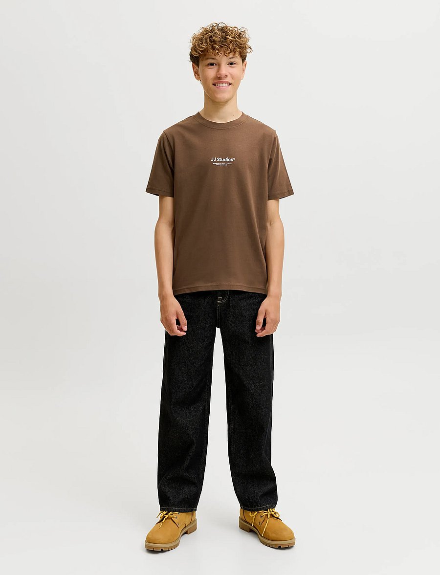 Jack & Jones - JJESOHO TEE SS CREW NECK NOOS JNR - lühikeste varrukatega t-särgid - cocoa - 4