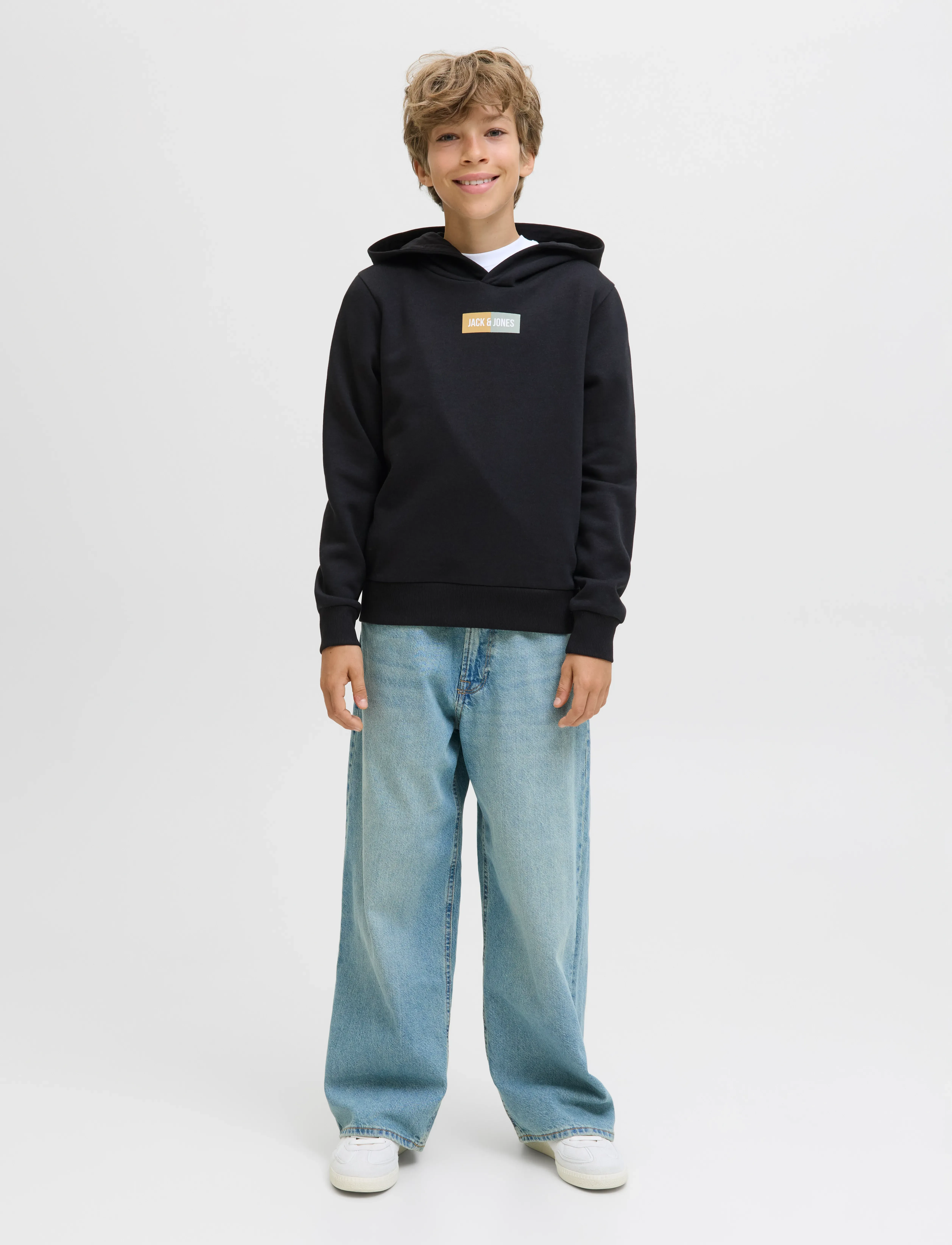 Jack & Jones - JJPAN SWEAT HOOD JNR - huvtröjor - black - 3