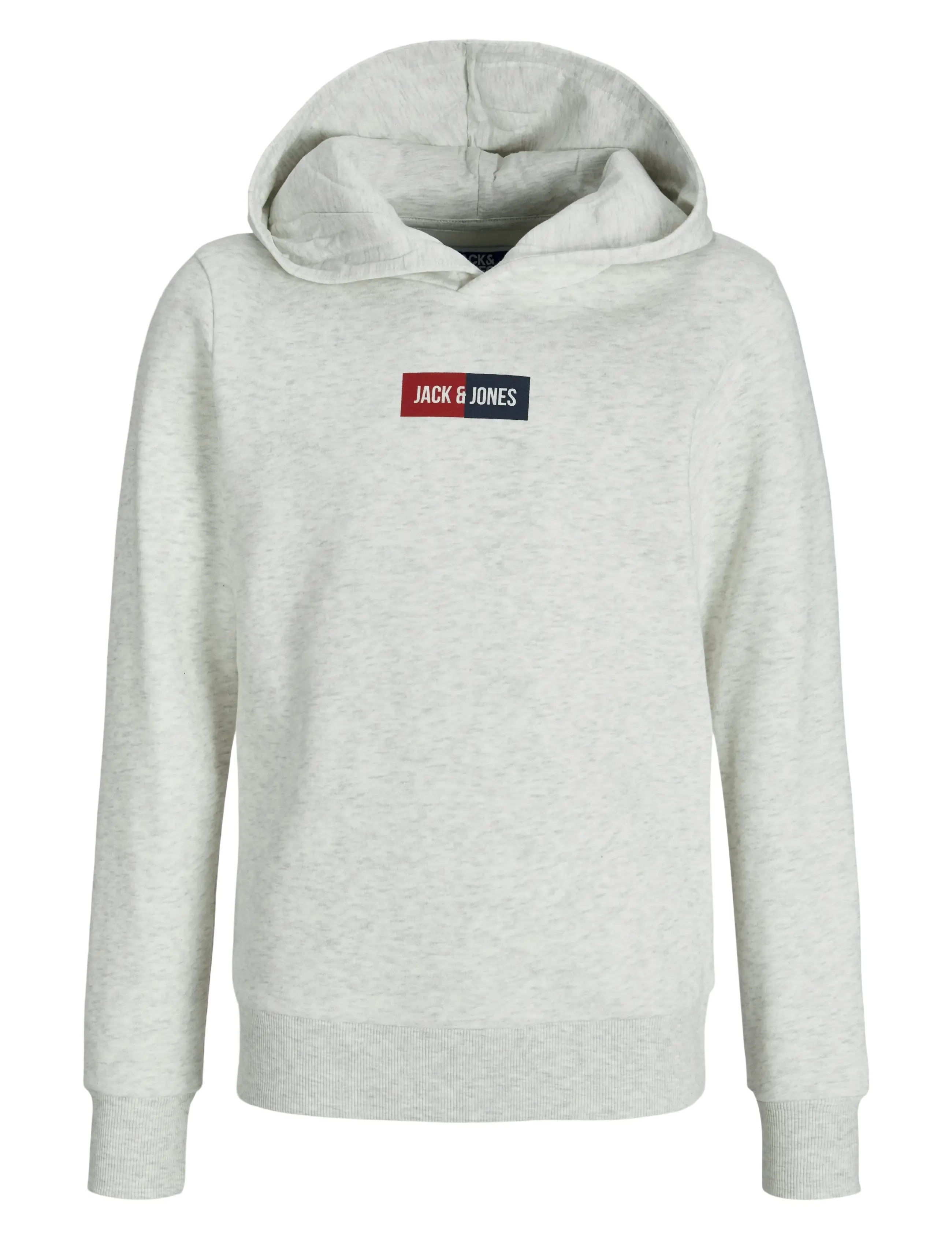 Jack & Jones JJPAN SWEAT HOOD JNR - Riided - WHITE MELANGE / grey