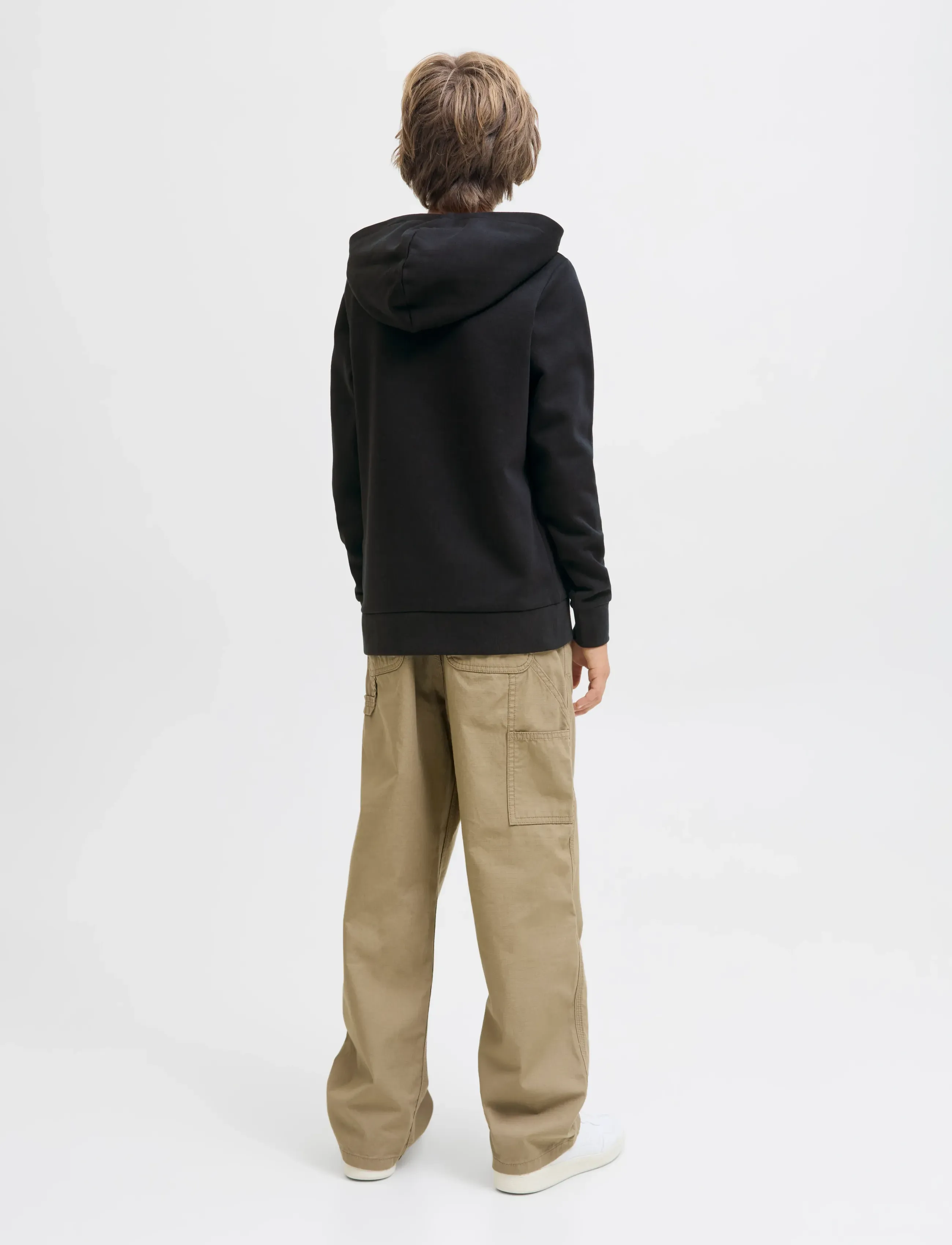Jack & Jones - JJHAYATO SWEAT HOOD JNR - hættetrøjer - black - 3