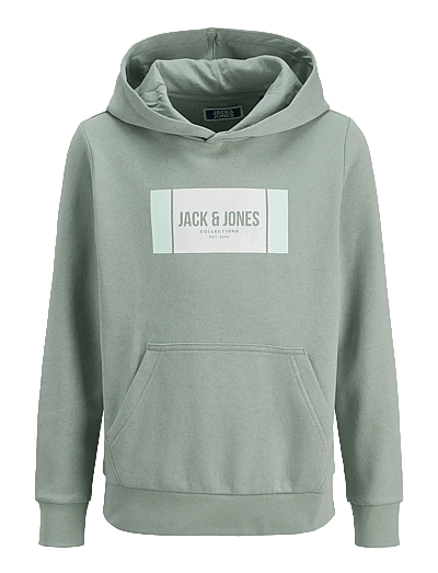 Jack & Jones Junior JJKAI ZIP HOOD SET - Sweat zippé - light grey melange/white/gris clair Jack & Jones Junior JJKAI ZIP HOOD SET - Sweat zippé - light grey melange/white/gris clair