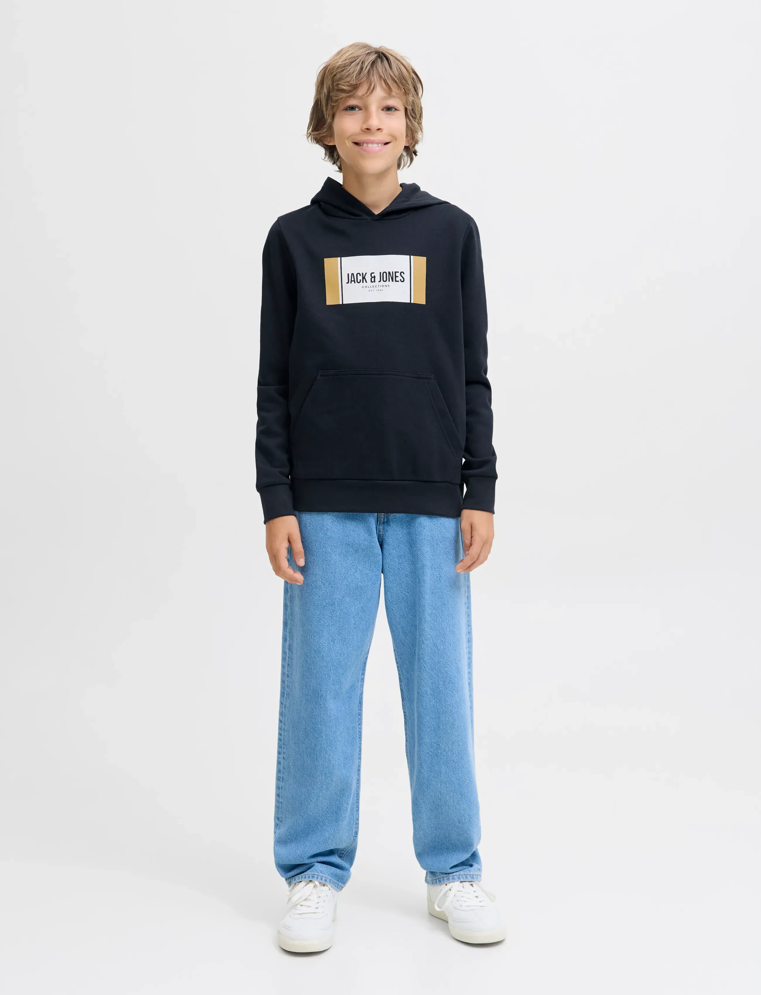Jack & Jones - JJHAYATO SWEAT HOOD JNR - hoodies - sky captain - 4