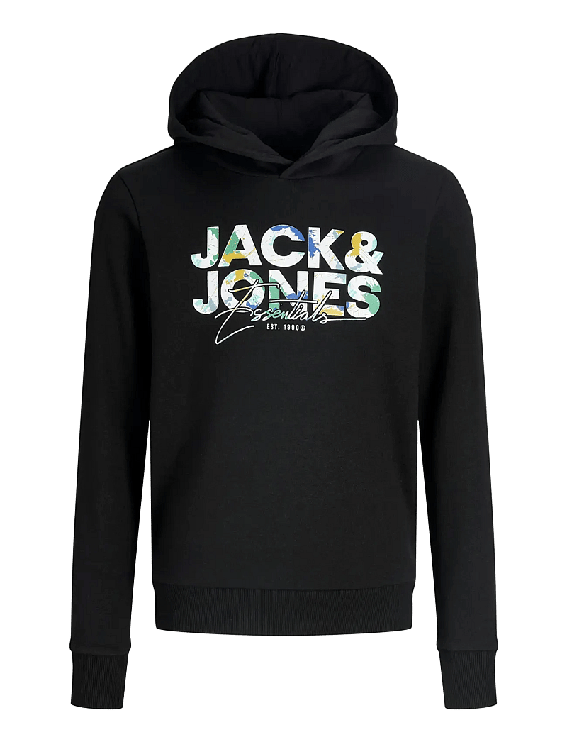 Jack & Jones - JJGEPLAS SWEAT HOOD JNR - kapuutsiga dressipluusid - black - 1