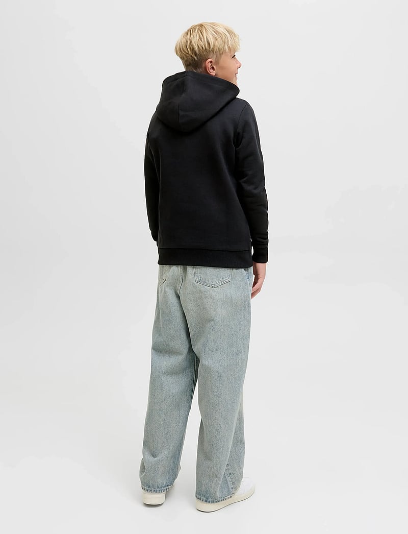 Jack & Jones - JJGEPLAS SWEAT HOOD JNR - kapuutsiga dressipluusid - black - 2