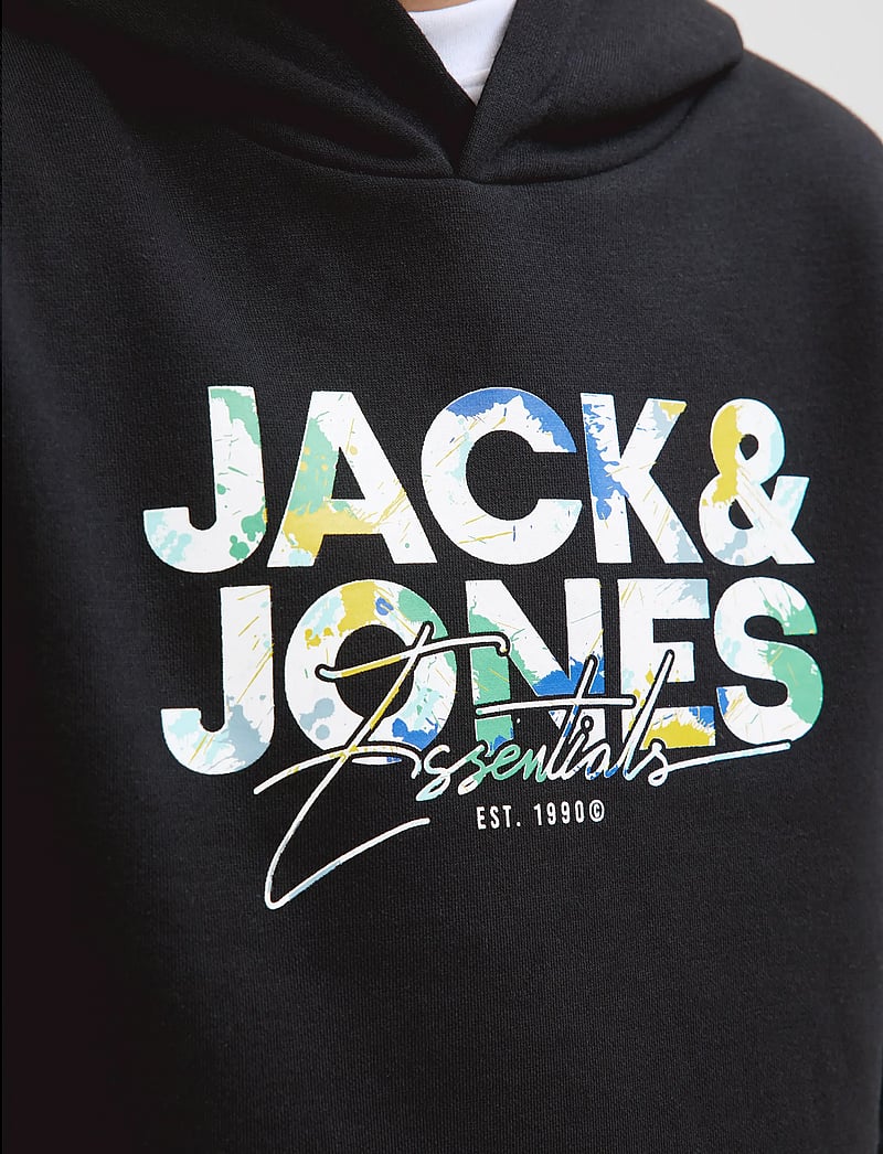 Jack & Jones - JJGEPLAS SWEAT HOOD JNR - kapuutsiga dressipluusid - black - 3