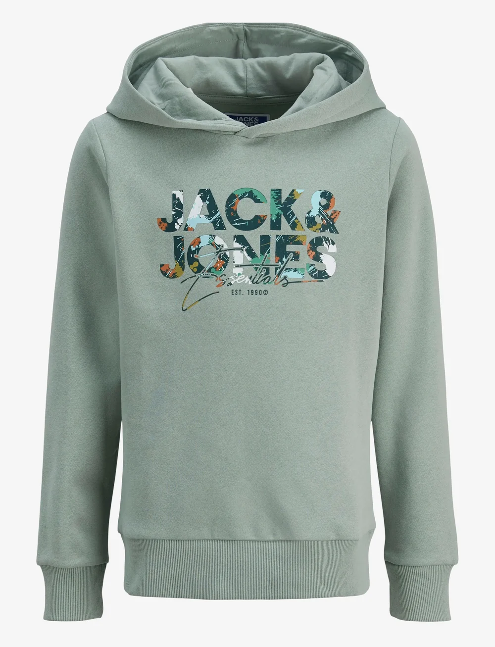 Jack & Jones - JJGEPLAS SWEAT HOOD JNR - kapuzenpullover - iceberg green - 1
