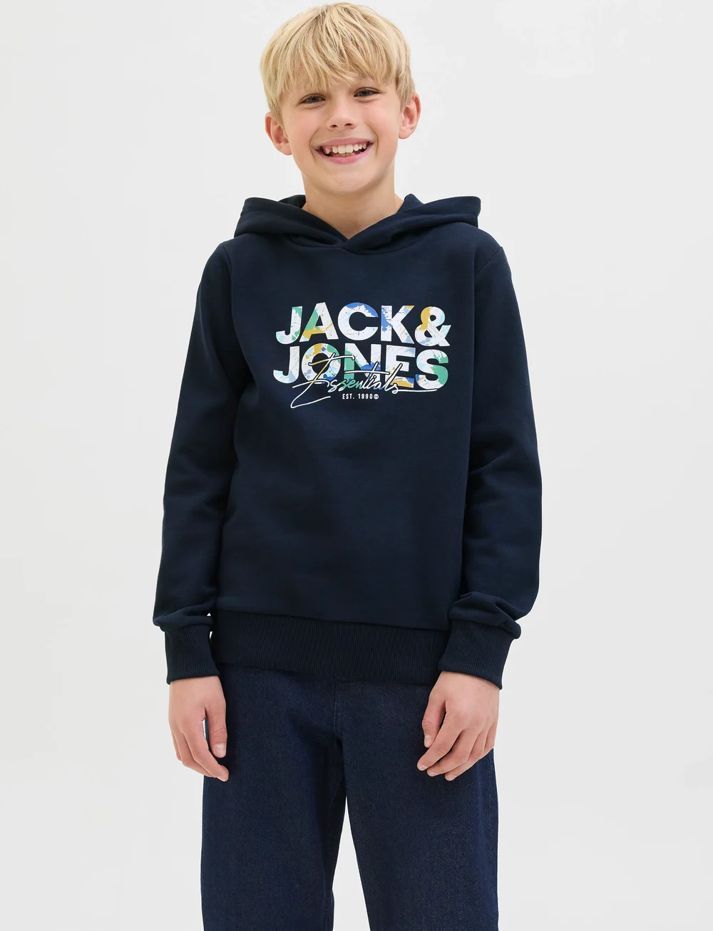 Jack & Jones - JJGEPLAS SWEAT HOOD JNR - kapuzenpullover - sky captain - 0