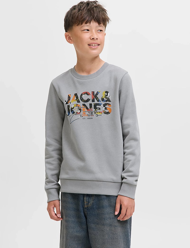Jack & Jones - JJGEPLAS SWEAT CREW NECK JNR - sweatshirts - ultimate grey - 0