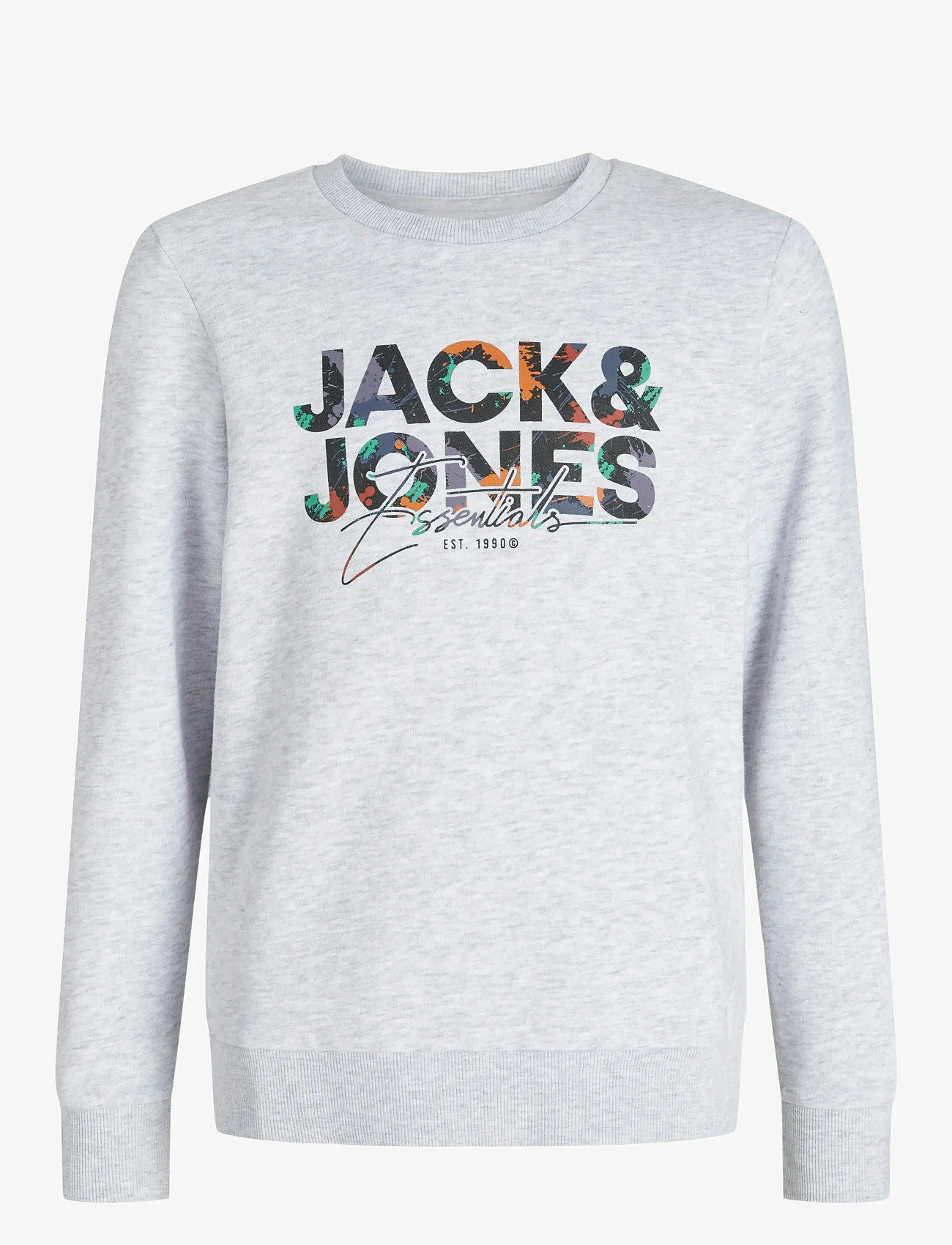 Jack & Jones - JJGEPLAS SWEAT CREW NECK JNR - sweatshirts - white melange - 1