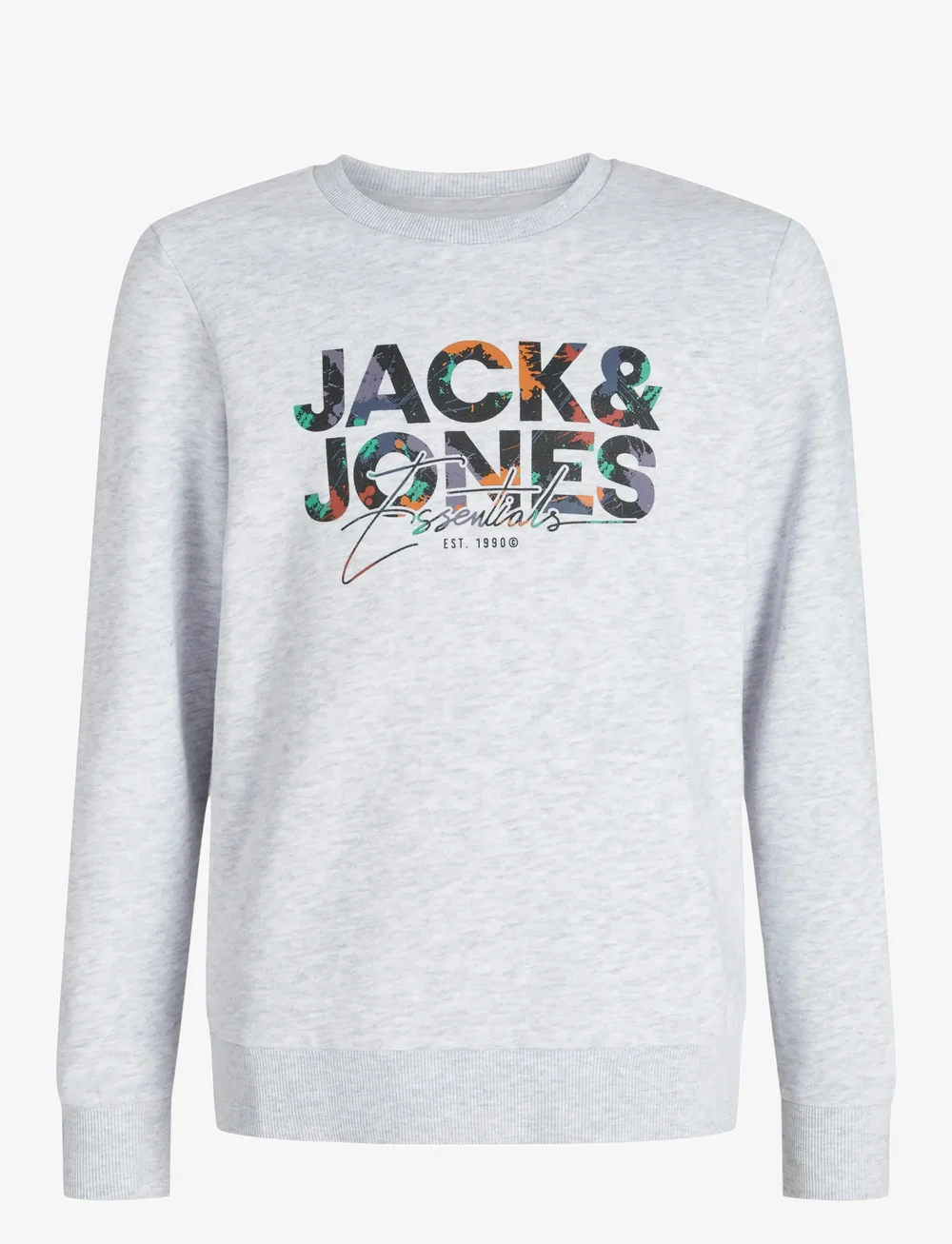 Jack & Jones - JJGEPLAS SWEAT CREW NECK JNR - dressipluusid - white melange - 1