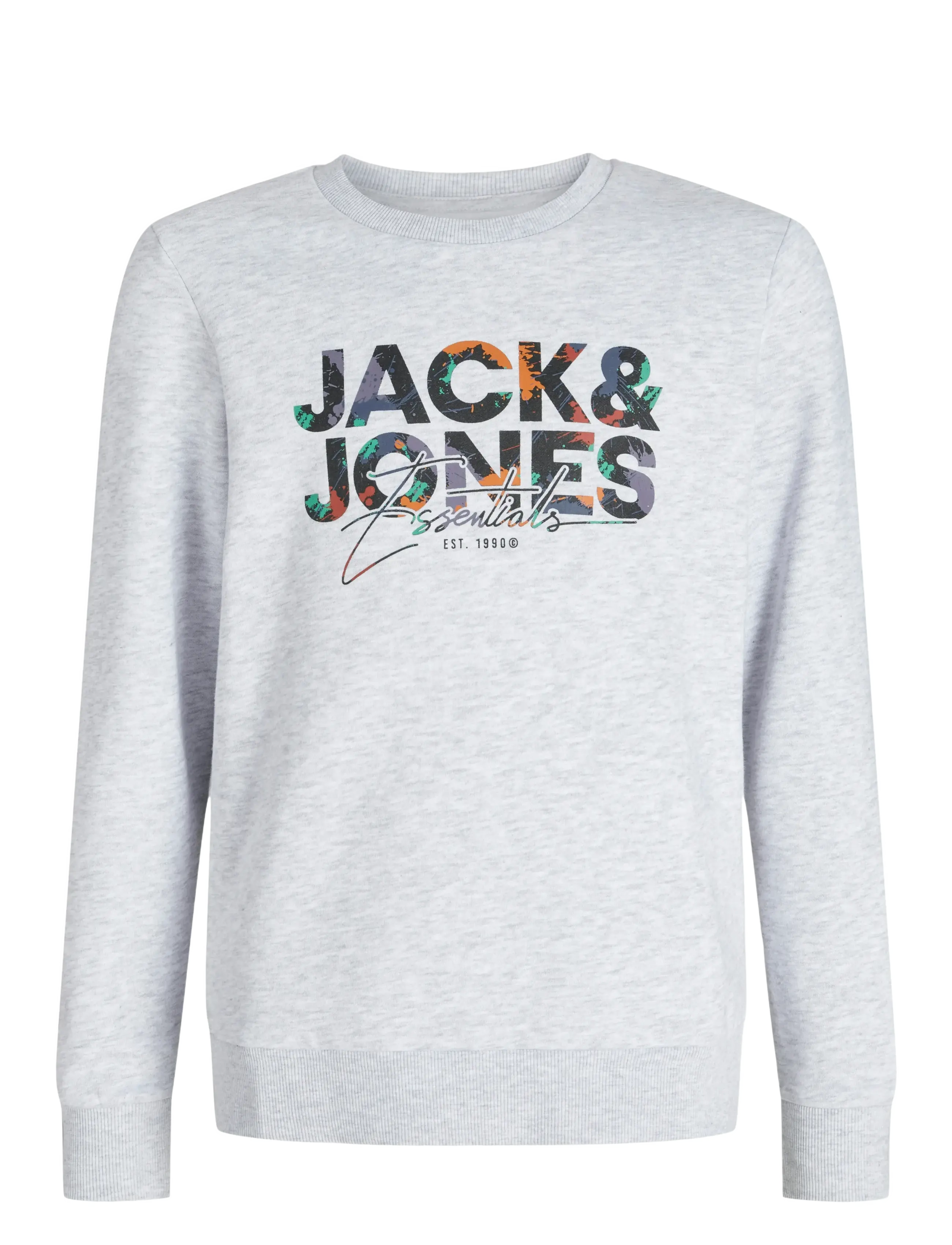 Jack & Jones - JJGEPLAS SWEAT CREW NECK JNR - white melange - 1