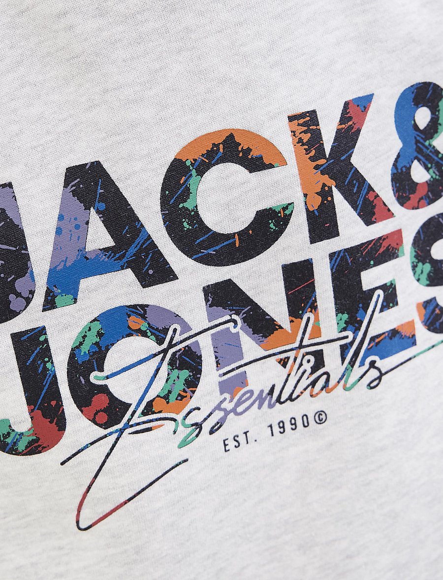 Jack & Jones - JJGEPLAS SWEAT CREW NECK JNR - white melange - 4