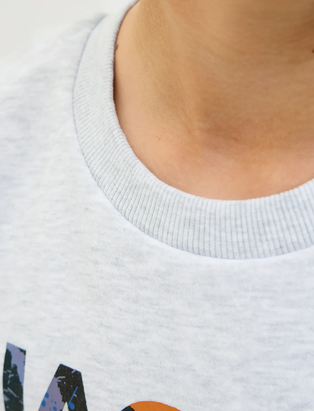 Jack & Jones - JJGEPLAS SWEAT CREW NECK JNR - dressipluusid - white melange - 5