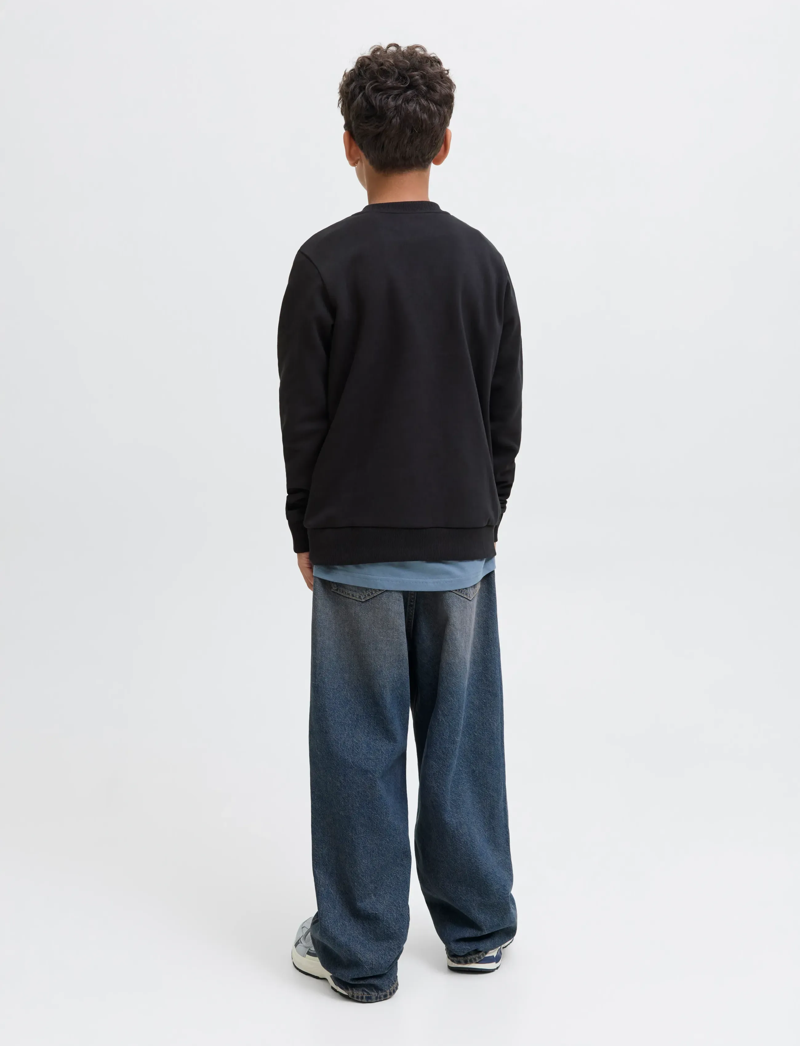 Jack & Jones - JJJIN SWEAT CREW NECK JNR - sweatshirts - black - 2