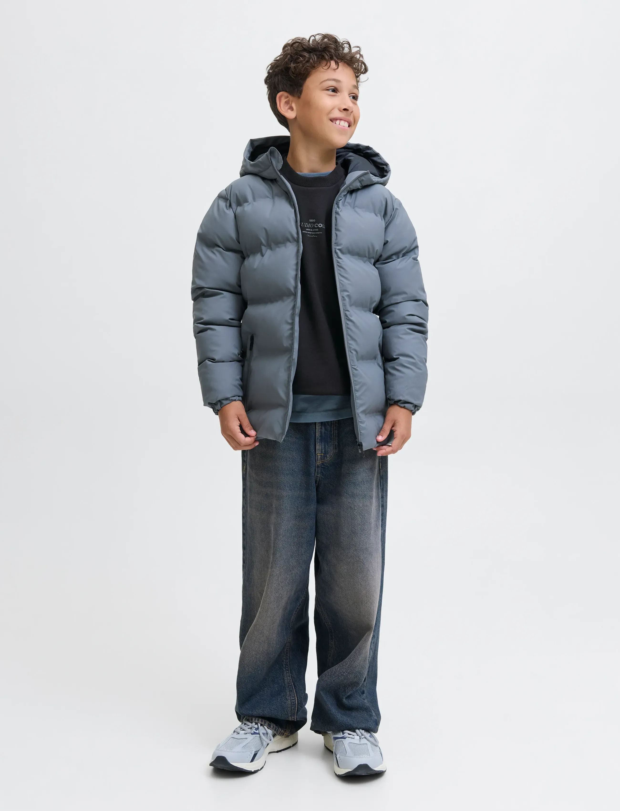 Jack & Jones - JJJIN SWEAT CREW NECK JNR - sweatshirts - black - 5