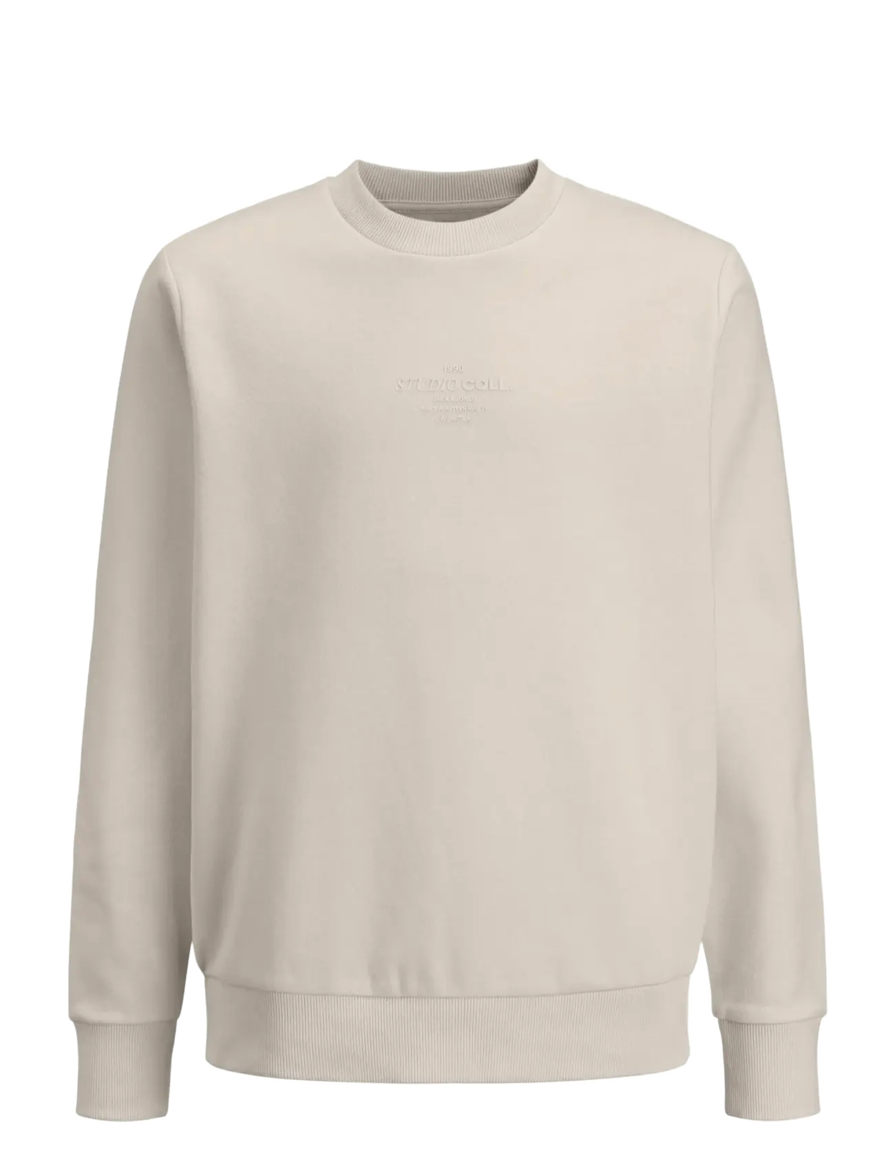 Jack & Jones JJJIN SWEAT CREW NECK JNR - Riided - MOONBEAM / cream