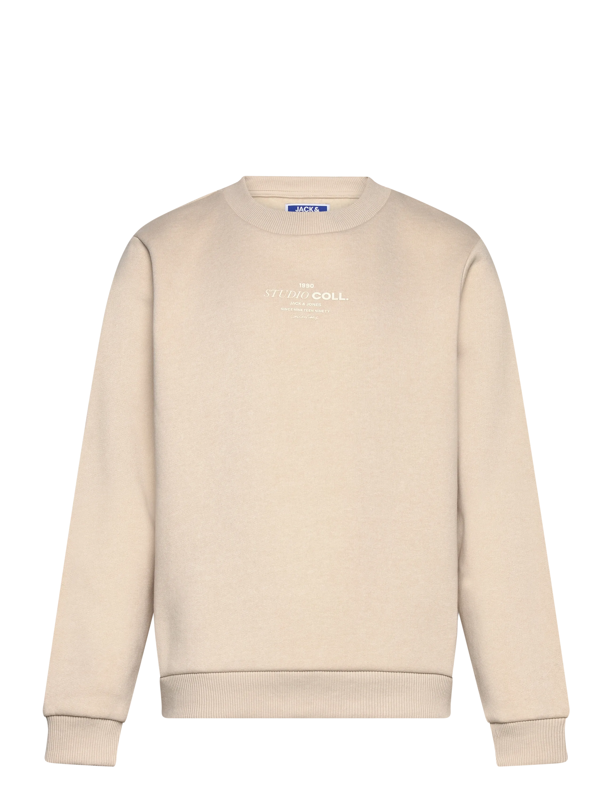 Jack & Jones JJJIN SWEAT CREW NECK MNI - Riided - MOONBEAM / beige