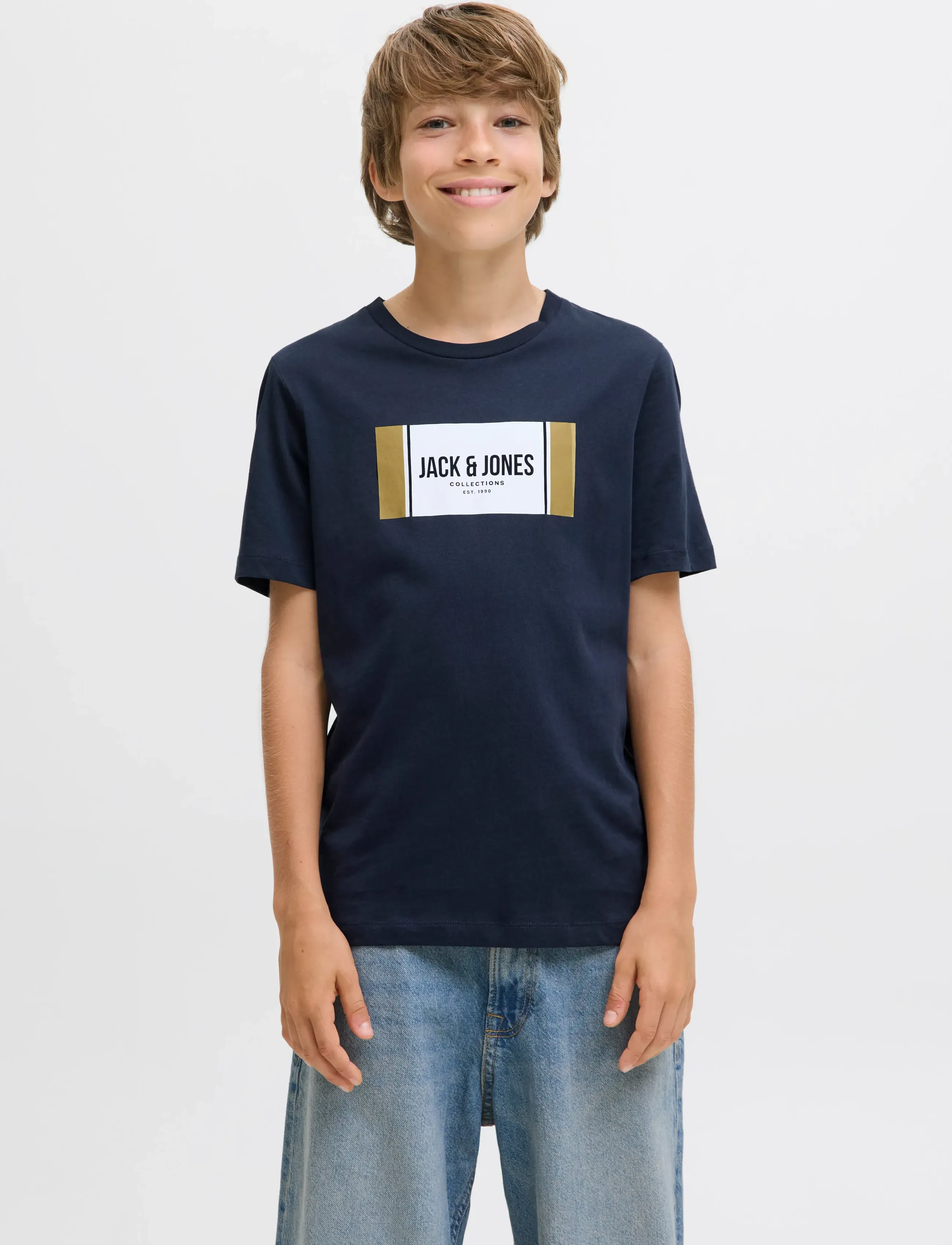 Jack & Jones JJHAYATO TEE SS CREW NECK JNR - Topit ja T-paidat - SKY CAPTAIN / navy
