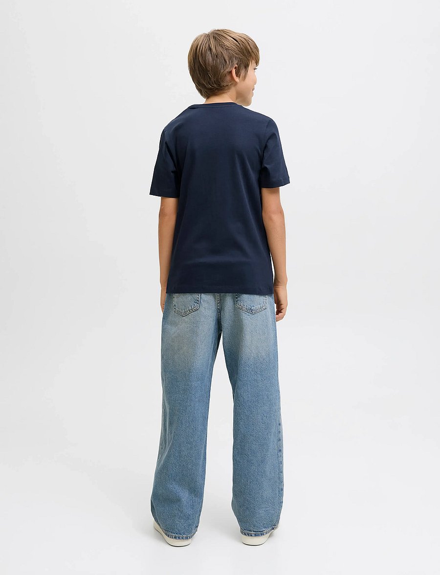 Jack & Jones - JJHAYATO TEE SS CREW NECK JNR - sky captain - 2