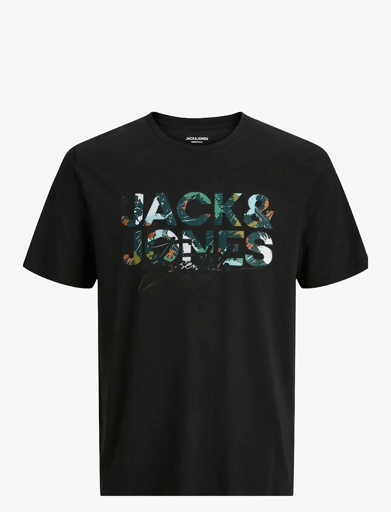 Jack & Jones - JJGEPLAS TEE SS CREW NECK JNR - marškinėliai trumpomis rankovėmis - black - 1