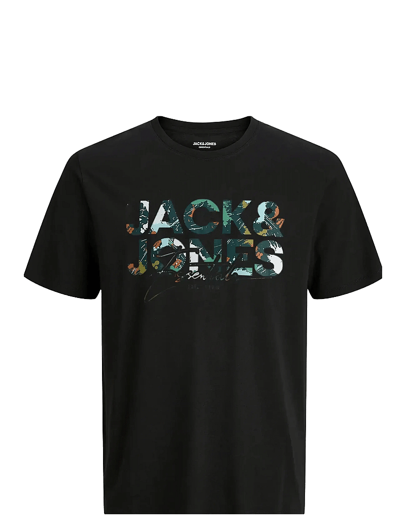 Jack & Jones - JJGEPLAS TEE SS CREW NECK JNR - marškinėliai trumpomis rankovėmis - black - 1