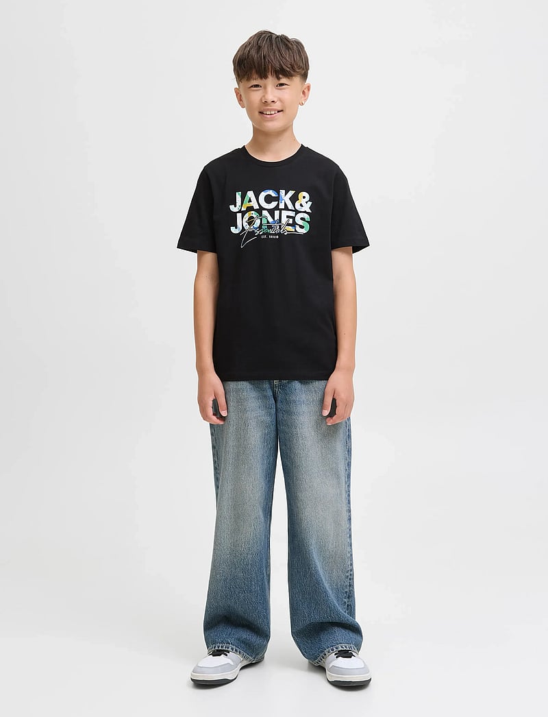 Jack & Jones - JJGEPLAS TEE SS CREW NECK JNR - marškinėliai trumpomis rankovėmis - black - 3