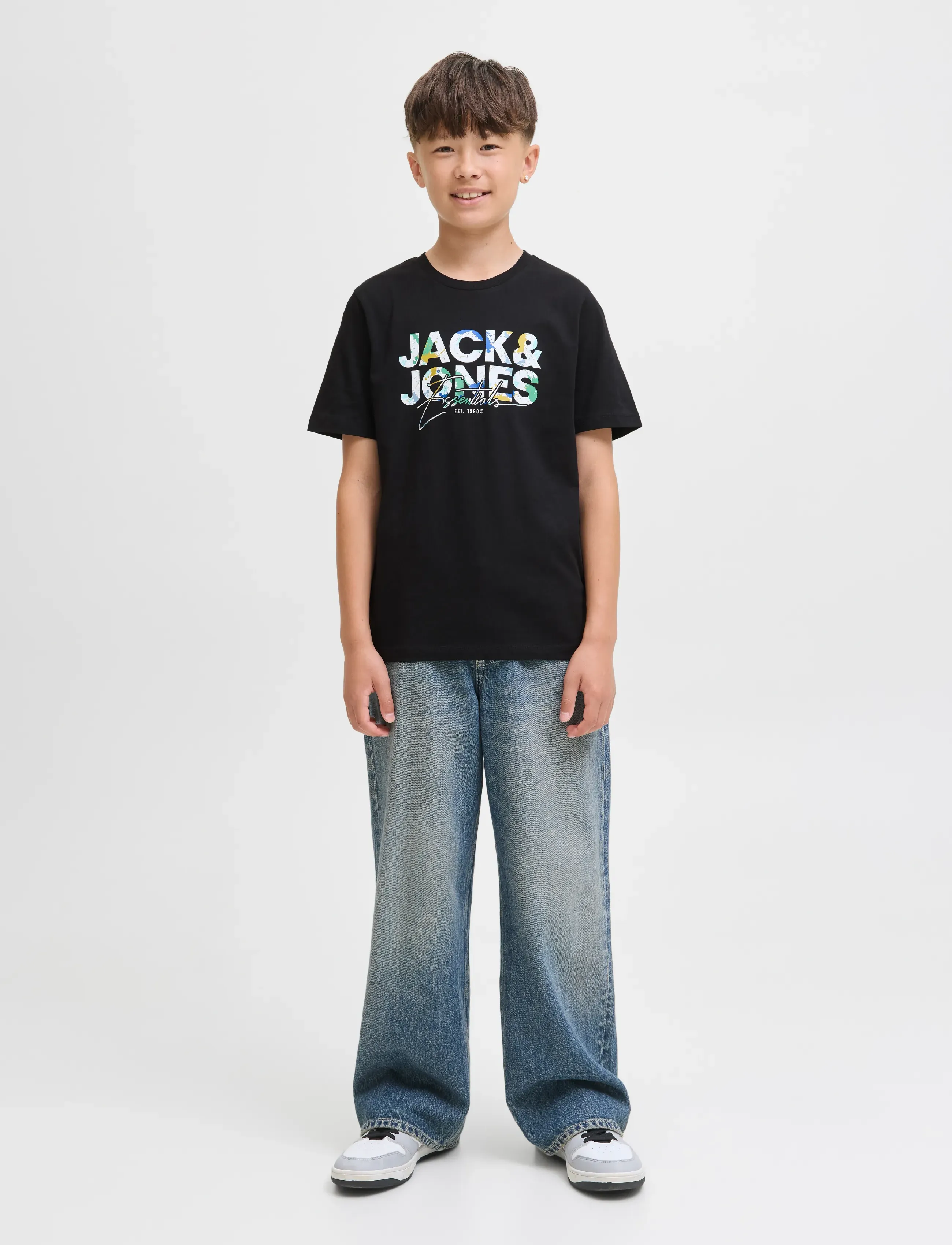 Jack & Jones - JJGEPLAS TEE SS CREW NECK JNR - marškinėliai trumpomis rankovėmis - black - 3