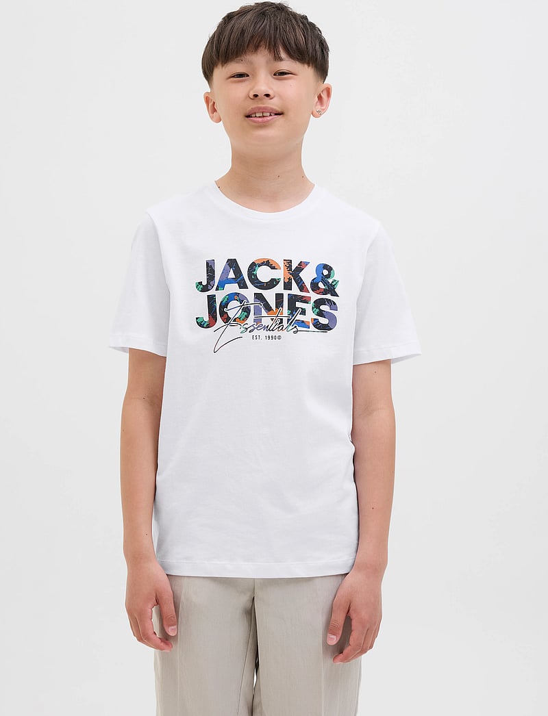 Jack & Jones - JJGEPLAS TEE SS CREW NECK JNR - kurzärmelige - white - 0