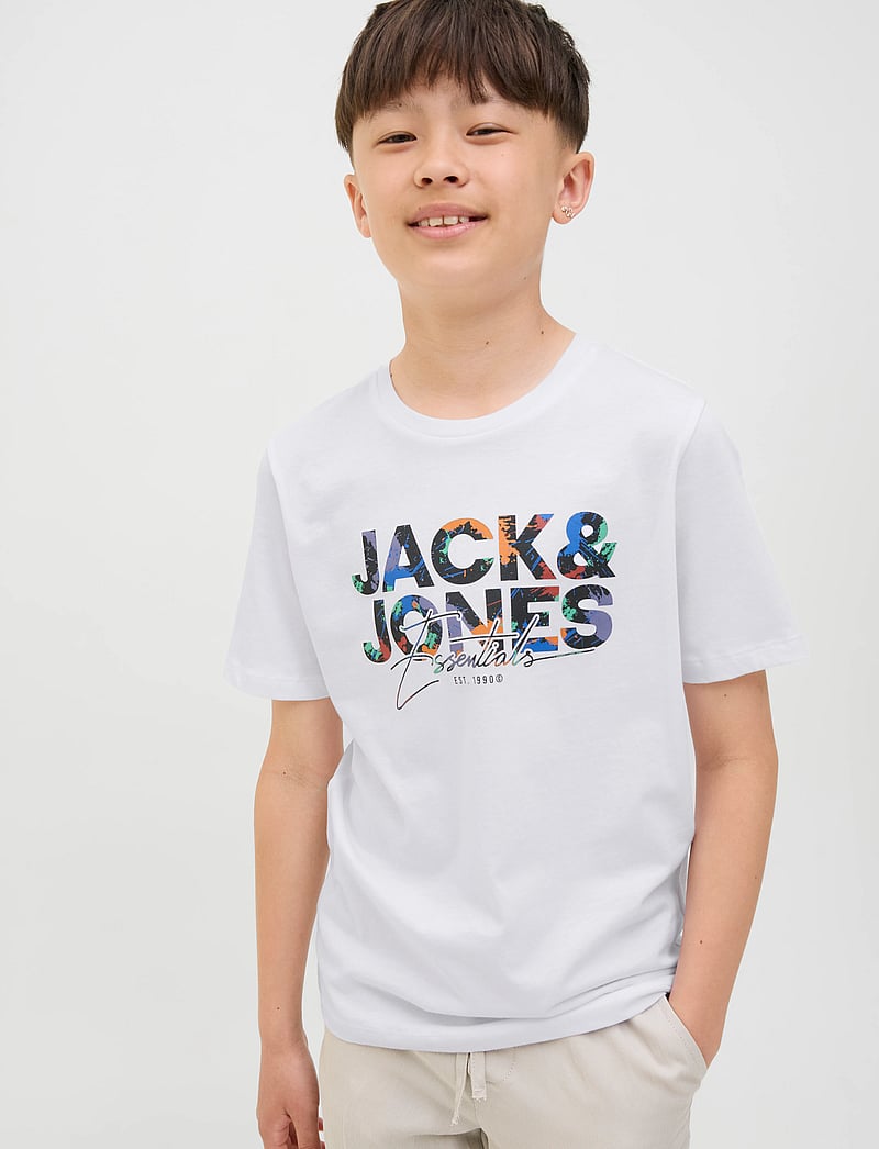 Jack & Jones - JJGEPLAS TEE SS CREW NECK JNR - kurzärmelige - white - 4