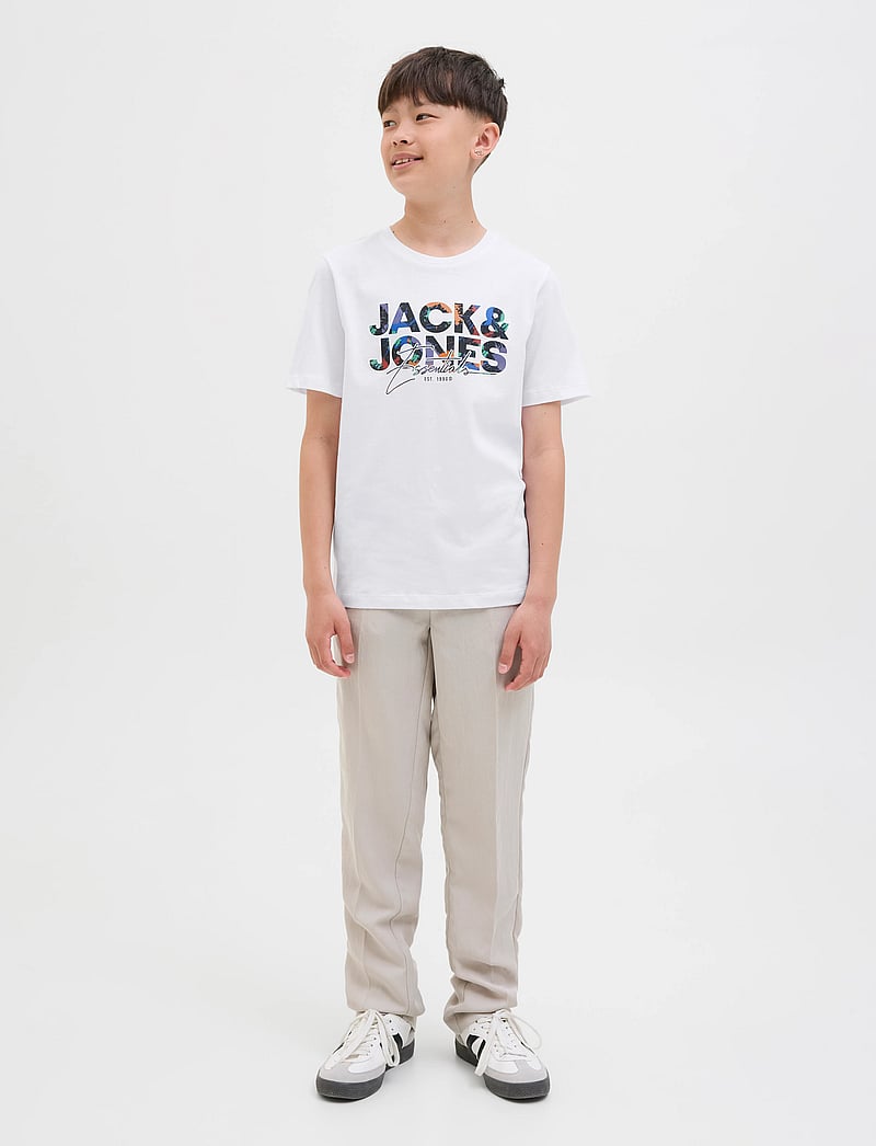 Jack & Jones - JJGEPLAS TEE SS CREW NECK JNR - kurzärmelige - white - 5