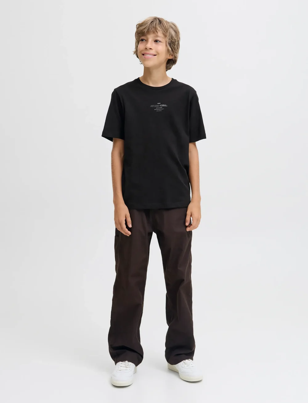 Jack & Jones - JJJIN TEE SS CREW NECK JNR - kortärmade t-shirts - black - 5