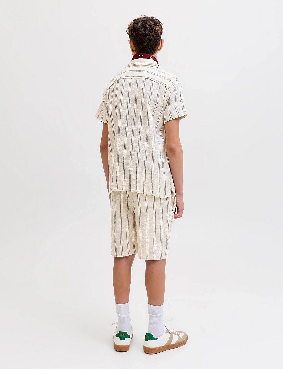 Jack & Jones - JPSTJAIDEN COBA STRIPE JOG SHORT JNR SN - lühikesed vabaajapüksid - antique white - 3