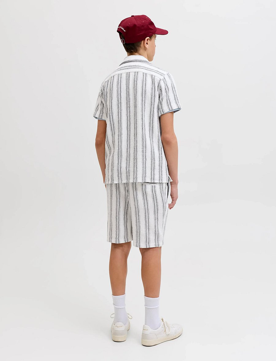 Jack & Jones - JPSTJAIDEN COBA STRIPE JOG SHORT JNR SN - lühikesed vabaajapüksid - cloud dancer - 3