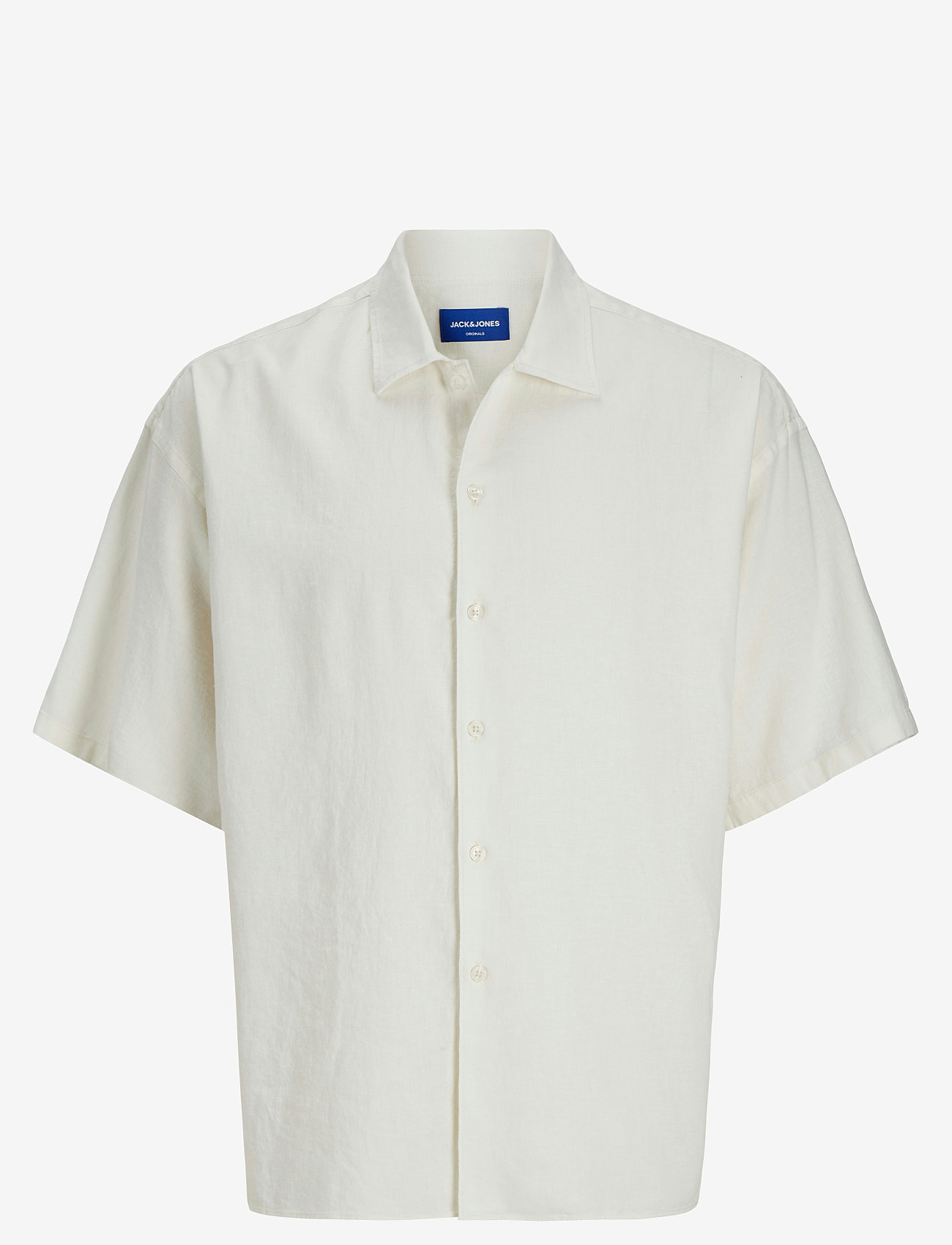Jack & Jones - JORPAROS OVERSIZED SHIRT SS JNR - kurzärmlige hemden - antique white - 1