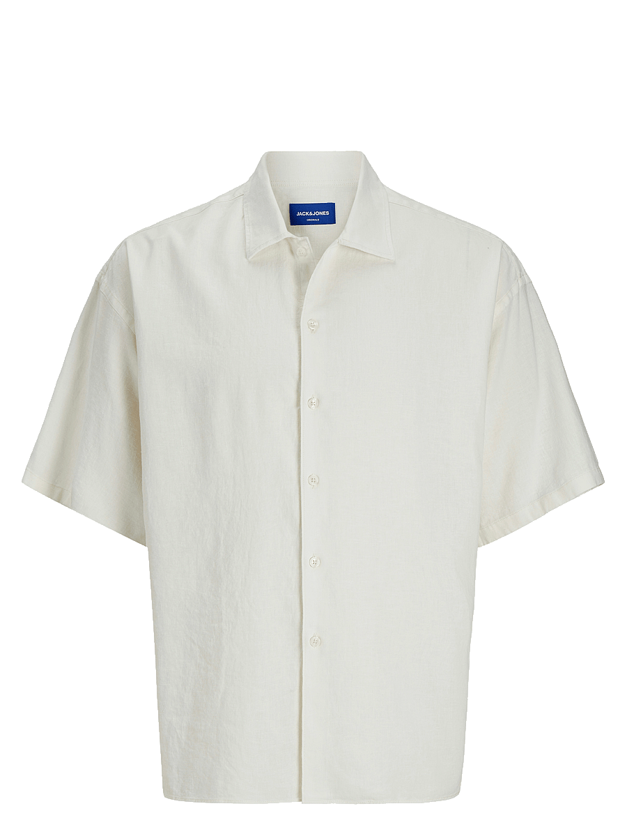 Jack & Jones - JORPAROS OVERSIZED SHIRT SS JNR - kurzärmlige hemden - antique white - 1