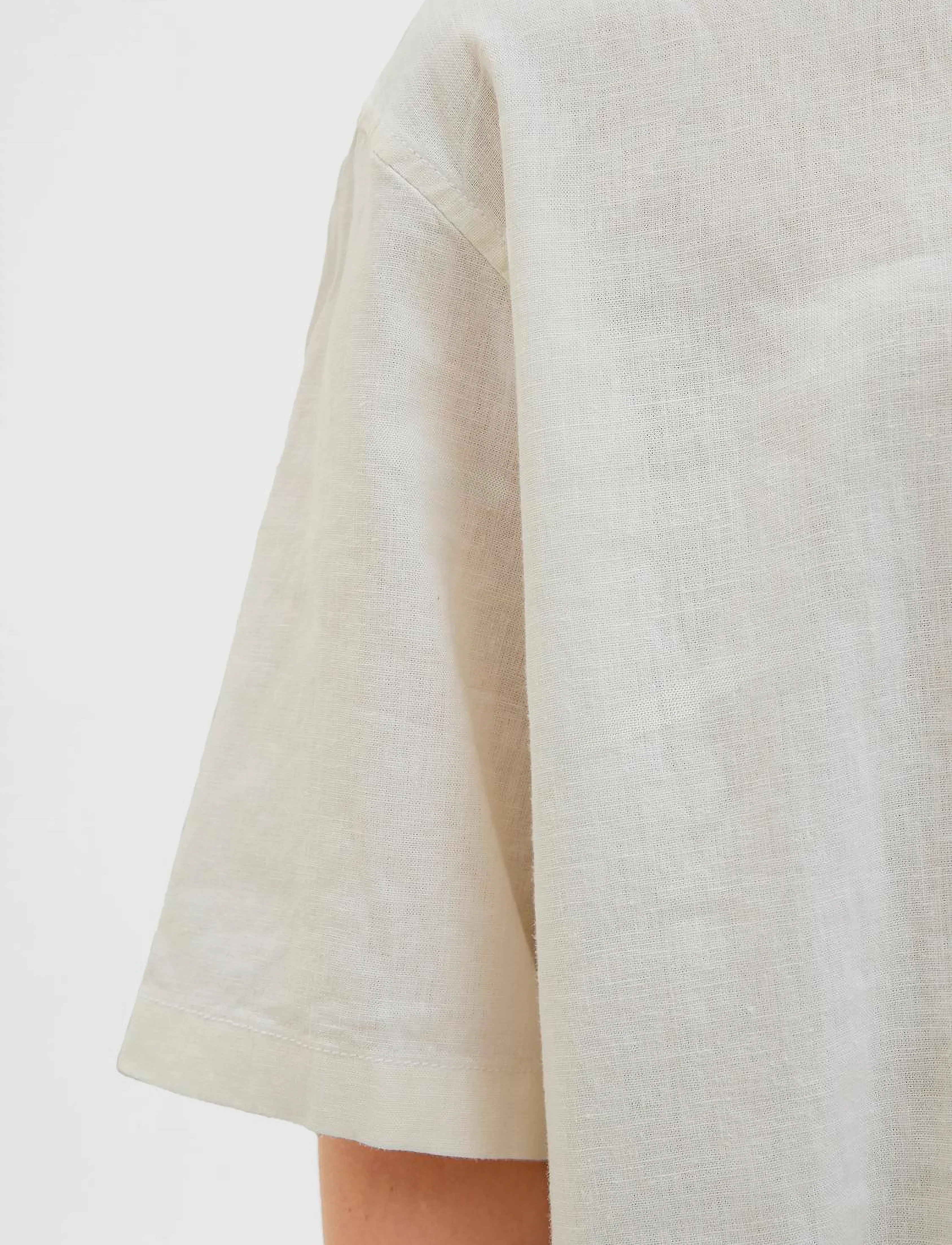 Jack & Jones - JORPAROS OVERSIZED SHIRT SS JNR - short-sleeved shirts - antique white - 4