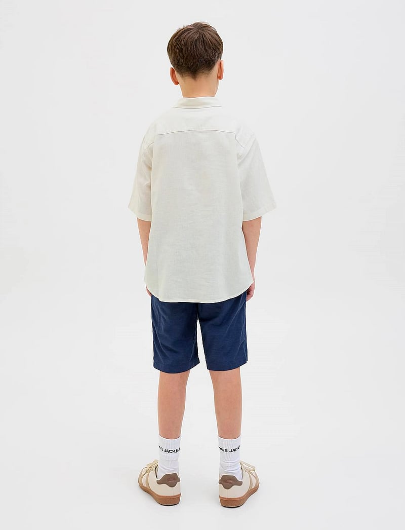Jack & Jones - JORPAROS OVERSIZED SHIRT SS JNR - kurzärmlige hemden - antique white - 5