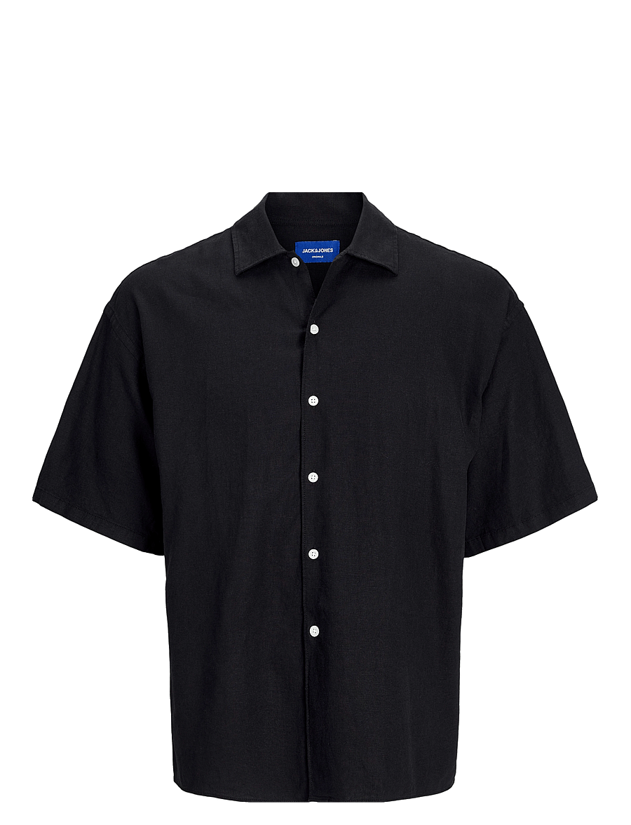 Jack & Jones - JORPAROS OVERSIZED SHIRT SS JNR - chemises à manches courtes - black - 1