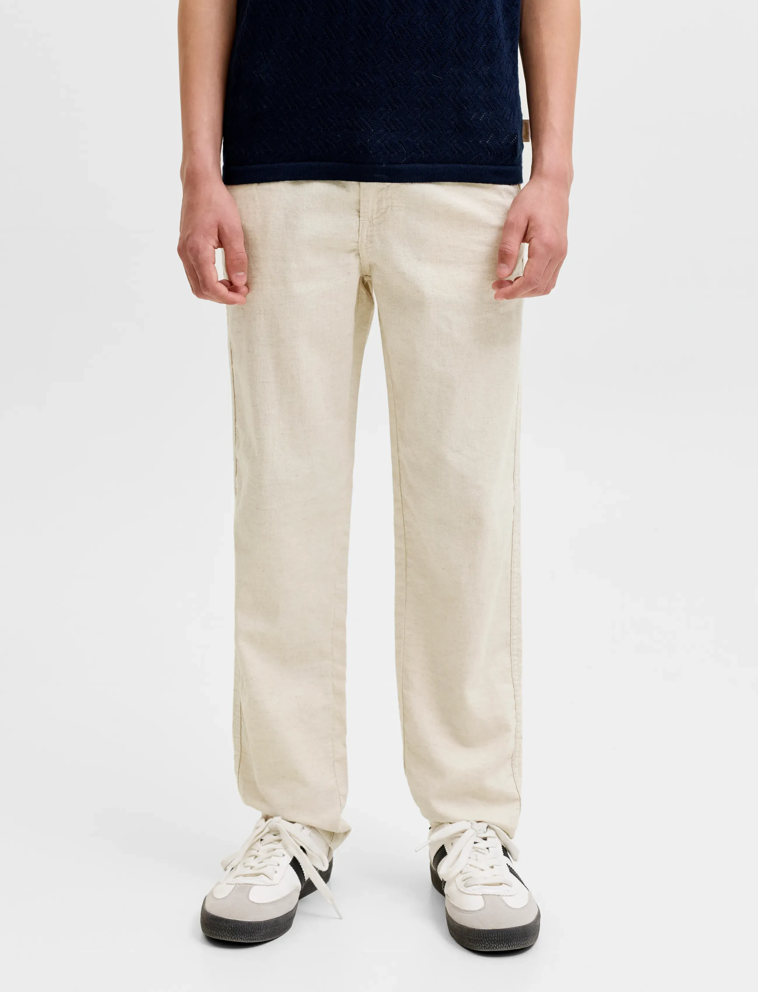 Jack & Jones JPSTKANE HYBRID BONDI JOGGER JNR - Bukser - MOONBEAM / cream